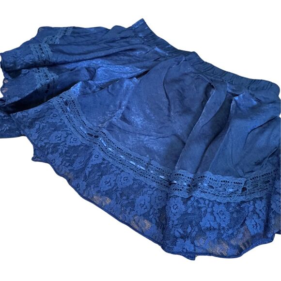 FP FREE INTIMATELY Morning Breeze Shorts Navy Blue Pajama Lounge Lace NWT Small - Picture 4 of 7